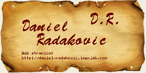 Daniel Radaković vizit kartica